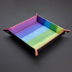 Metallic Dice Games Velvet Folding Dice Tray with Leather Backing 10" x 10" (ONLINE ORDER ONLY)
