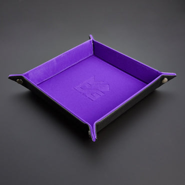 Metallic Dice Games Velvet Folding Dice Tray with Leather Backing 10" x 10" (ONLINE ORDER ONLY)