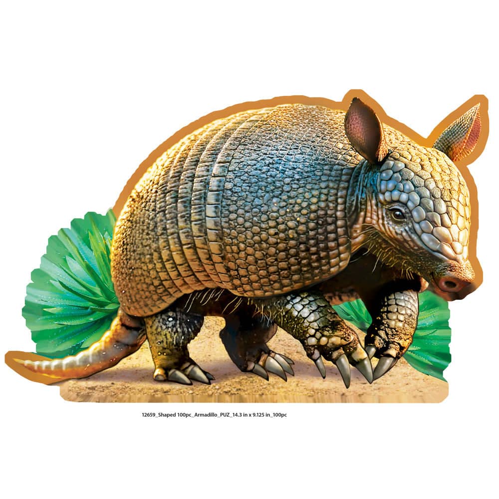 Armadillo 100 Piece Shaped Jigsaw Puzzle
