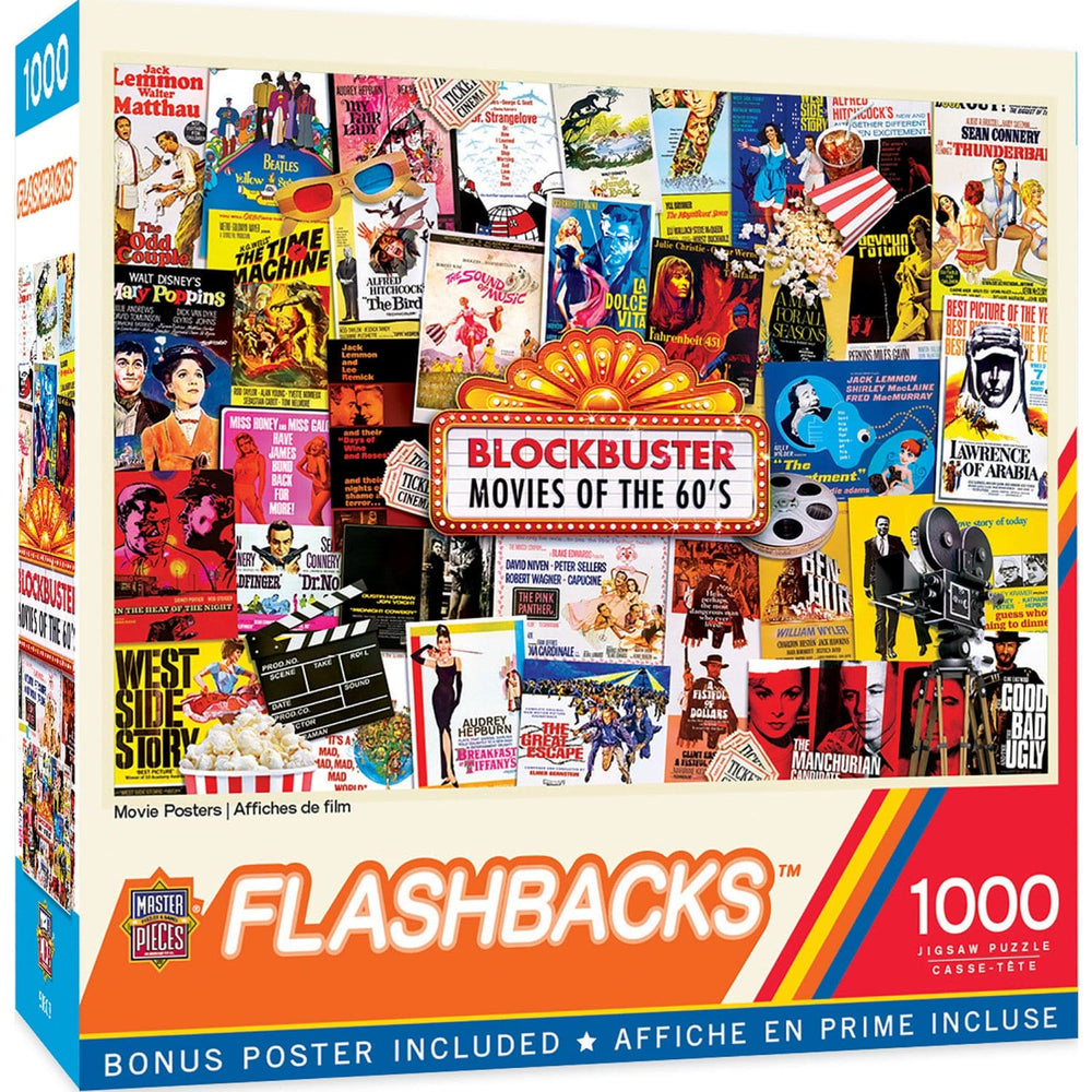 Flashbacks - Movie Posters 1000 Piece Jigsaw Puzzle (ONLINE ORDER ONLY)