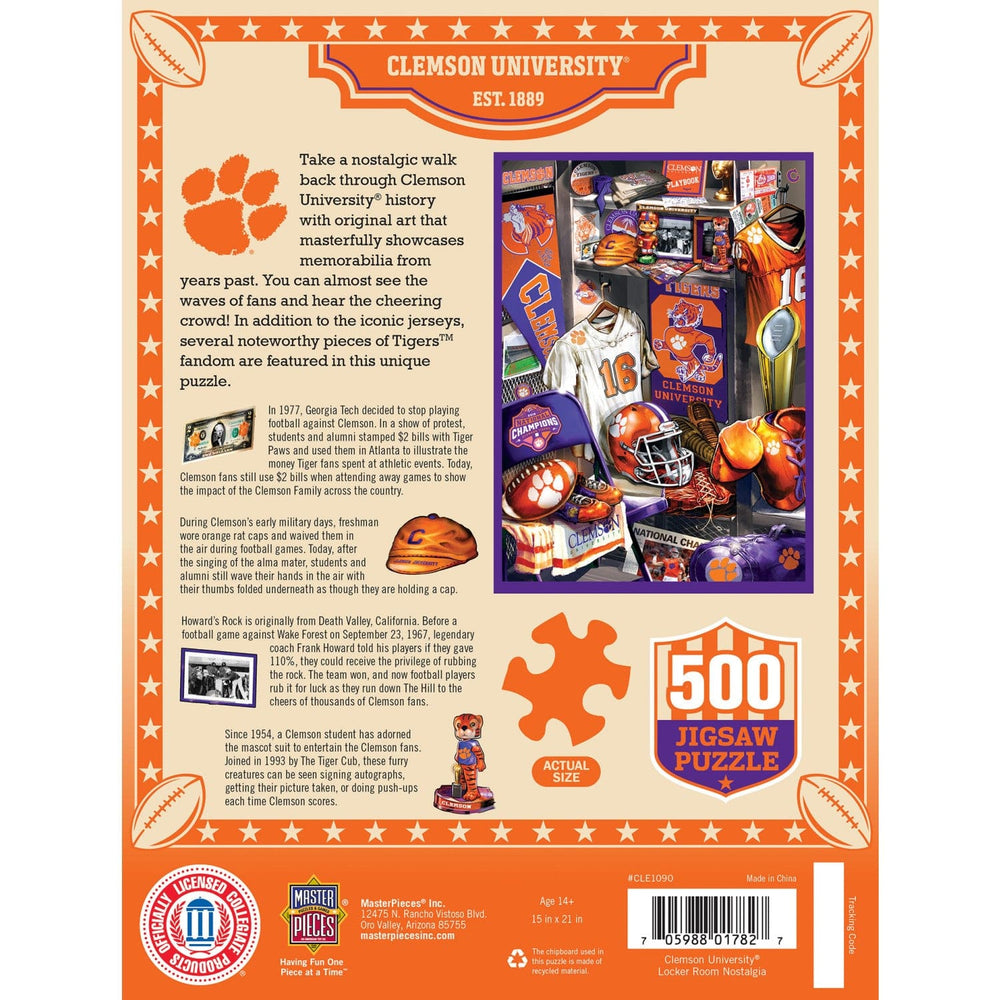 Clemson Tigers - Locker Room 500 Piece Jigsaw Puzzle (ONLINE ORDER ONLY)