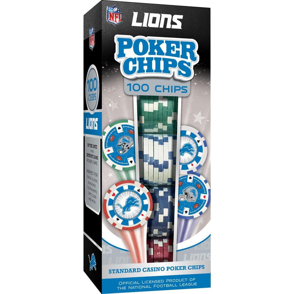 Detroit Lions 100 Piece Poker Chips (ONLINE ORDER ONLY)