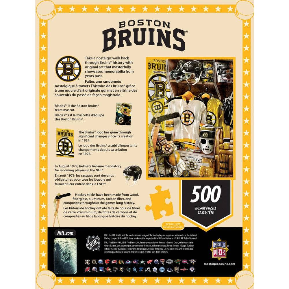 Boston Bruins - Locker Room 500 Piece Jigsaw Puzzle (ONLINE ORDER ONLY)