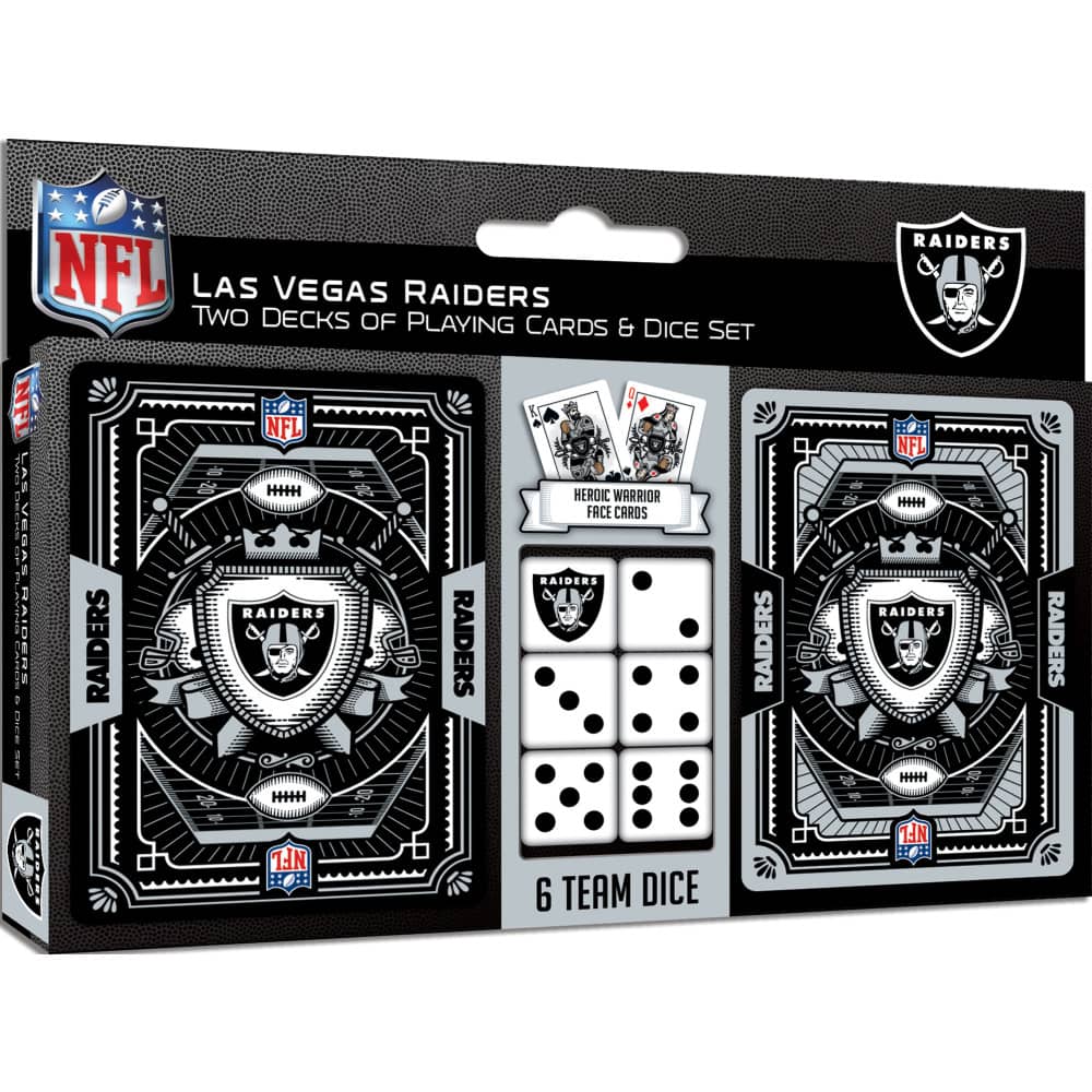 Las Vegas Raiders - 2-Pack Playing Cards & Dice Set