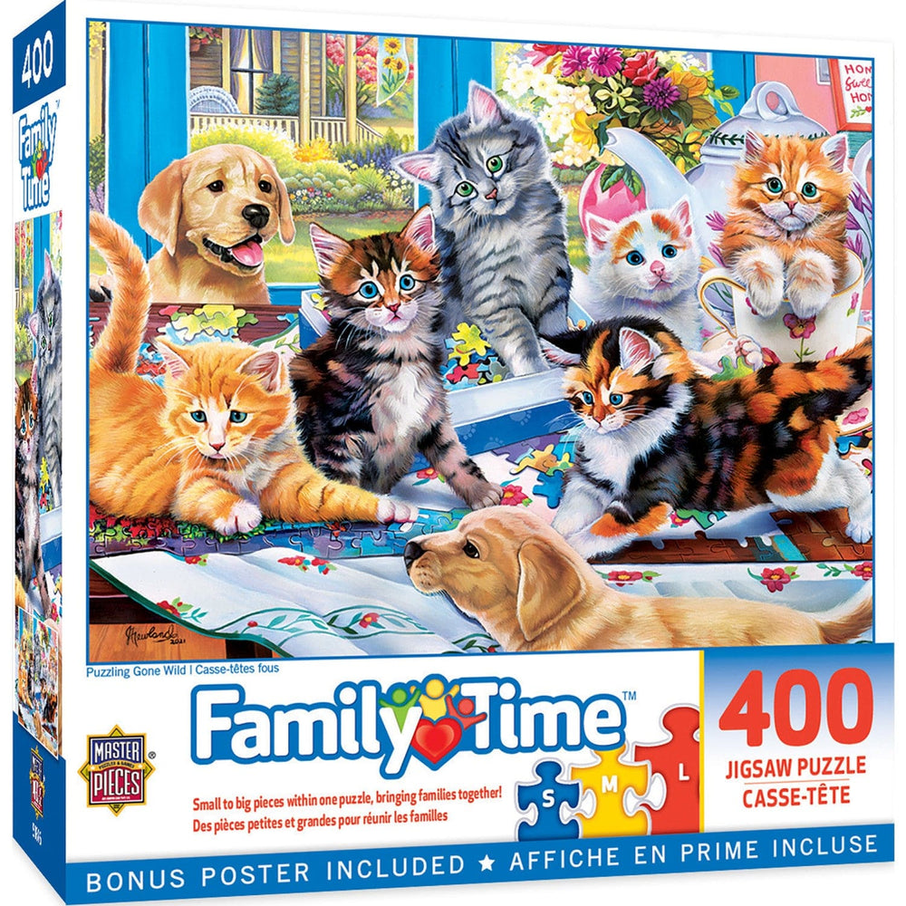 Family Time - Puzzling Gone Wild 400 Piece Jigsaw Puzzle (ONLINE ORDER ONLY)