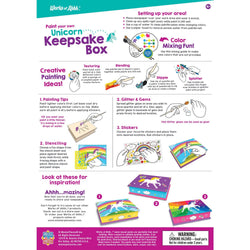 Unicorn Keepsake Box Wood Craft & Paint Kit (ONLINE ORDER ONLY)