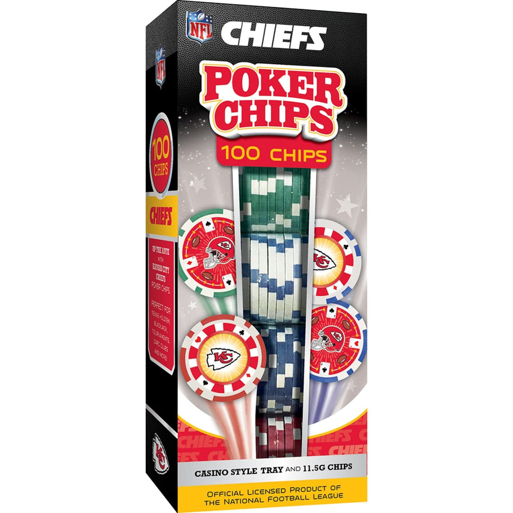 Kansas City Chiefs 100 Piece Poker Chips (ONLINE ORDER ONLY)