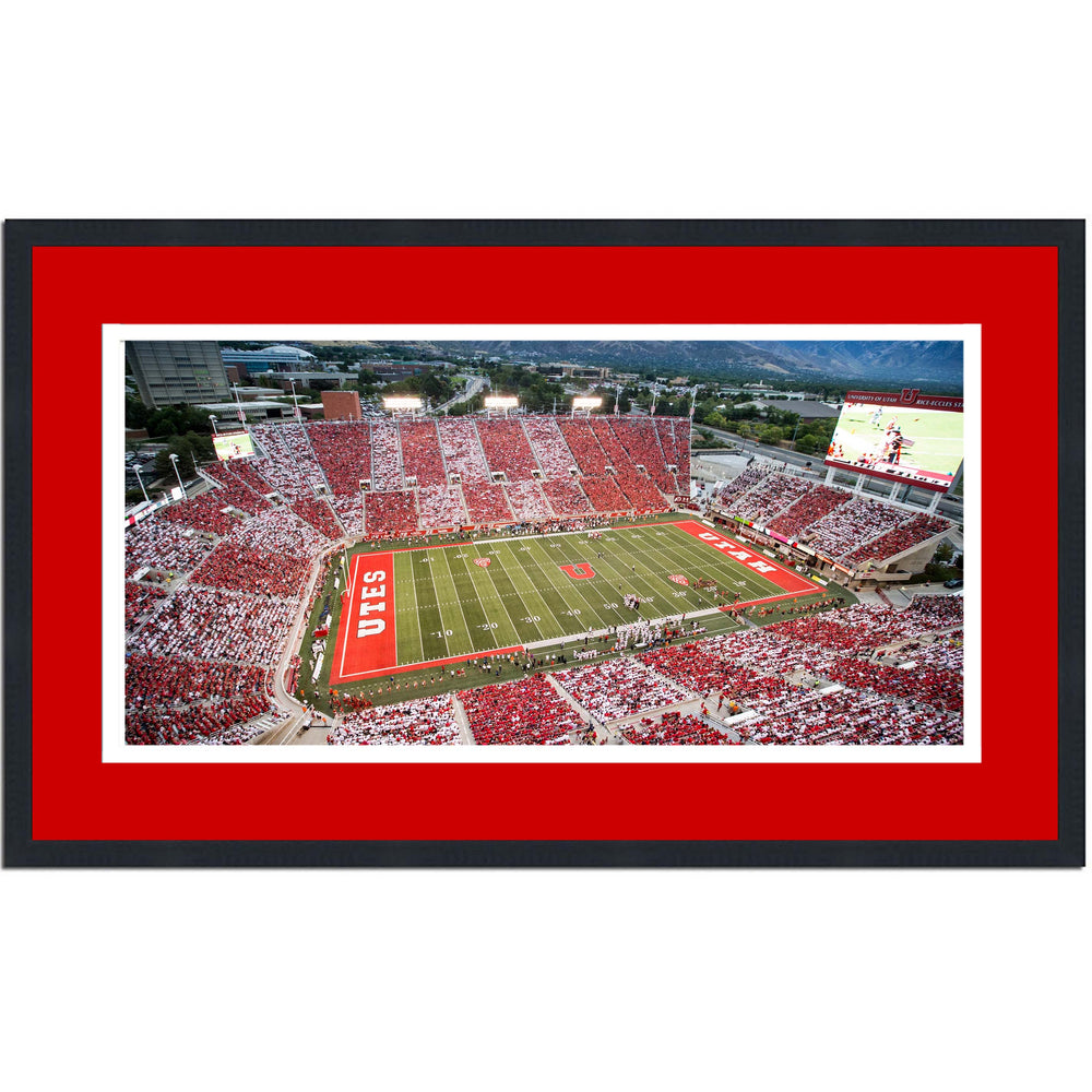Framed Rice-Eccles Stadium Utah Utes 16x24 NCAA Football Photo Professionally Matted (ONLINE ORDER ONLY)