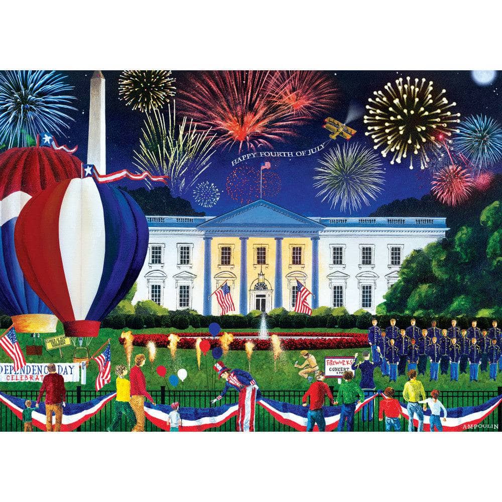 Americana - White House Fireworks 500 Piece EZ Grip Jigsaw Puzzle (ONLINE ORDER ONLY)