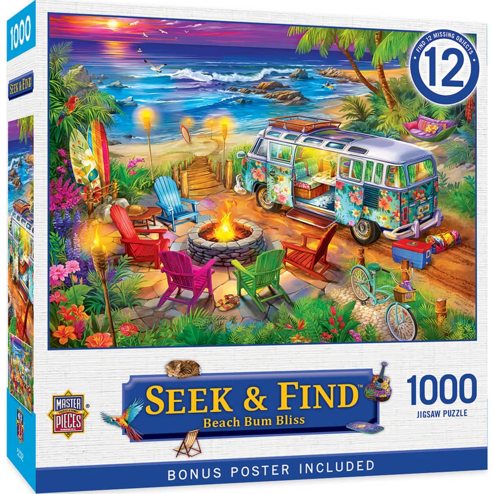 Seek & Find - Beach Bum Bliss 1000 Piece Jigsaw Puzzle (ONLINE ORDER ONLY)