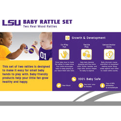 LSU Tigers - Baby Rattles 2-Pack (ONLINE ORDER ONLY)
