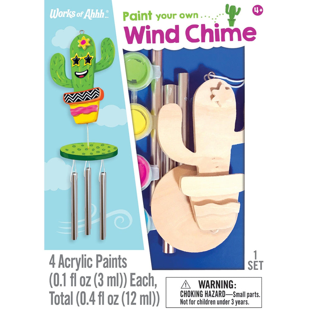 Cactus Wind Chime Wood Craft & Paint Kit (ONLINE ORDER ONLY)