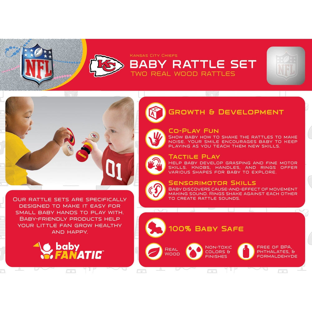 Kansas City Chiefs - Baby Rattles 2-Pack (ONLINE ORDER ONLY)
