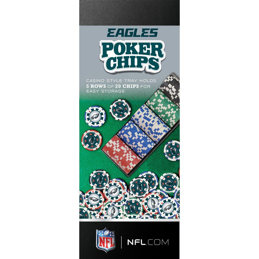 Philadelphia Eagles 100 Piece Poker Chips (ONLINE ORDER ONLY)