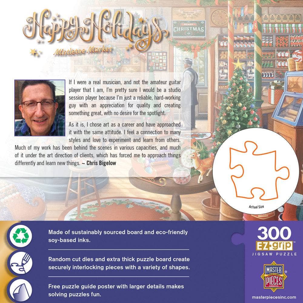 Happy Holidays - Mistletoe Market 300 Piece EZ Grip Jigsaw Puzzle (ONLINE ORDER ONLY)