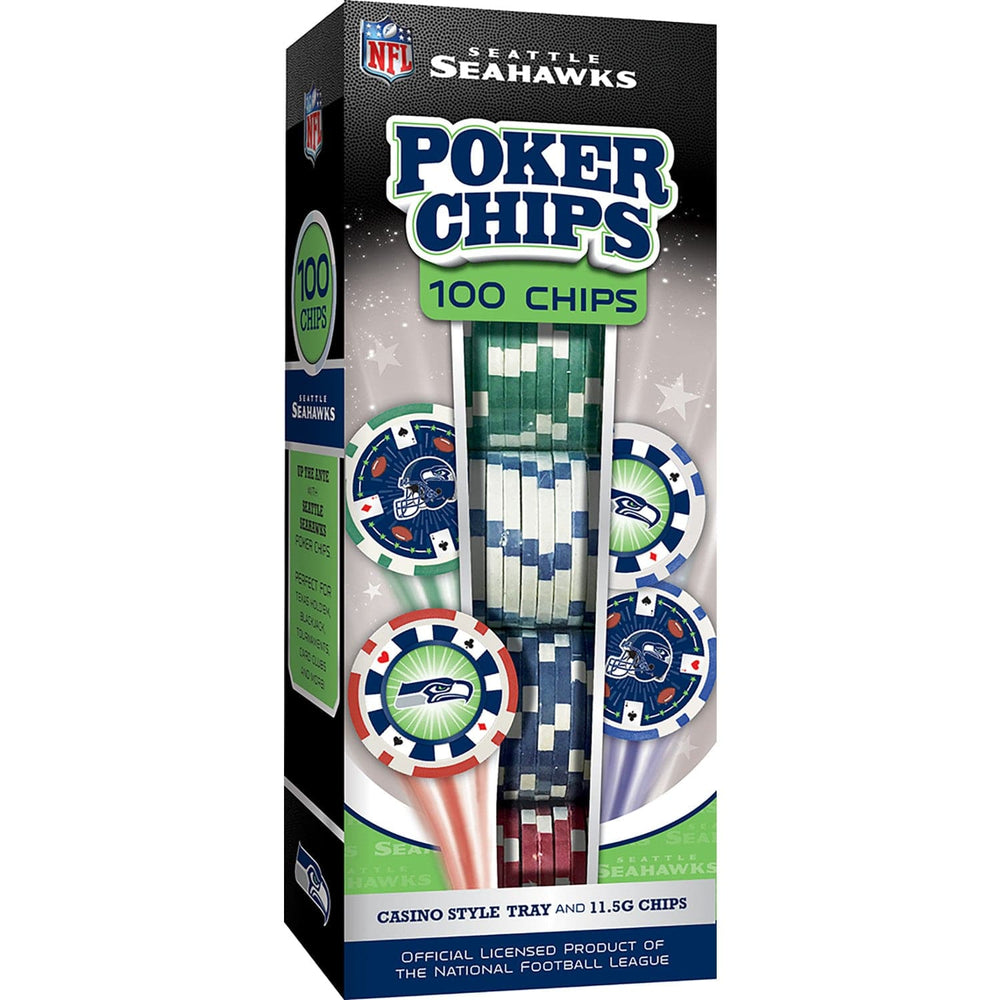 Seattle Seahawks 100 Piece Poker Chips (ONLINE ORDER ONLY)