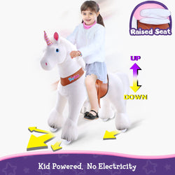 Model U Unicorn Ride-On Toy Age 3-4 White (ONLINE ORDER ONLY)