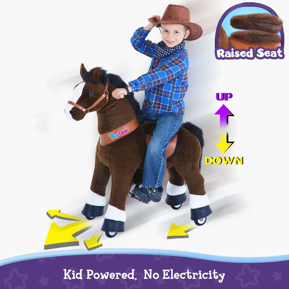 Model U Ride On Horse Toy Age 3-4 Chocolate (ONLINE ORDER ONLY)