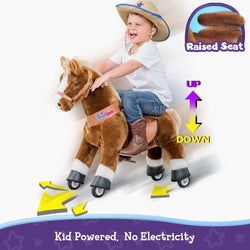Model U Ride‑On Pony Toy Riding Horse Age 4‑7 Brown (ONLINE ORDER ONLY)
