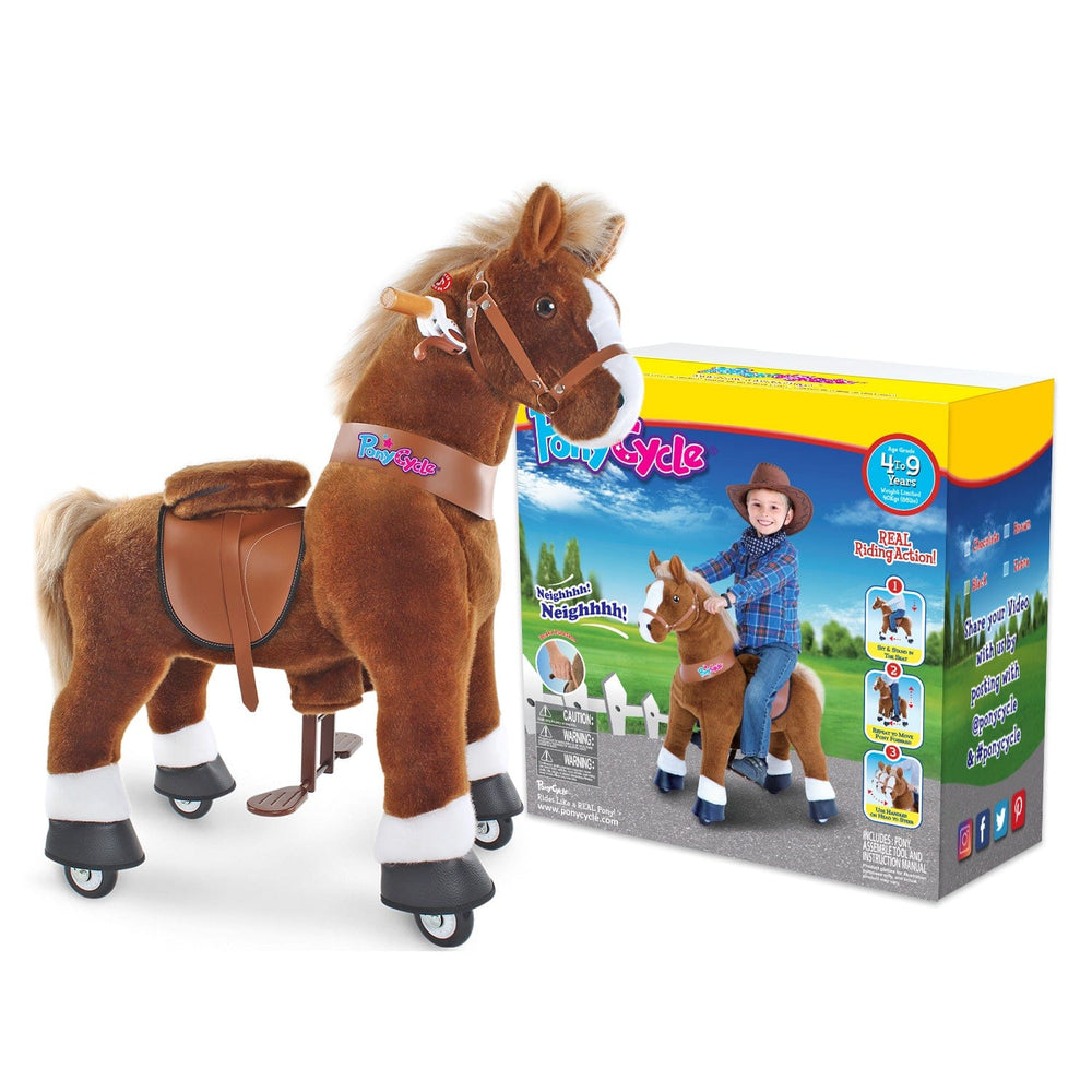 Model U Ride‑On Pony Toy Riding Horse Age 4‑7 Brown (ONLINE ORDER ONLY)