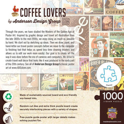 Vintage Posters - Coffee Lovers 1000 Piece Jigsaw Puzzle (ONLINE ORDER ONLY)