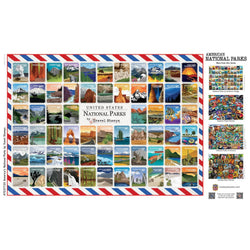 National Parks Travel Stamps 1000 Piece Jigsaw Puzzle (ONLINE ORDER ONLY)