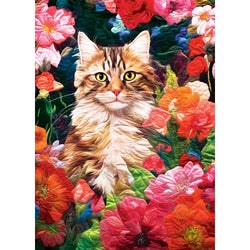 Quilted - Flower Garden Hiding 1000 Piece Jigsaw Puzzle (ONLINE ORDER ONLY)