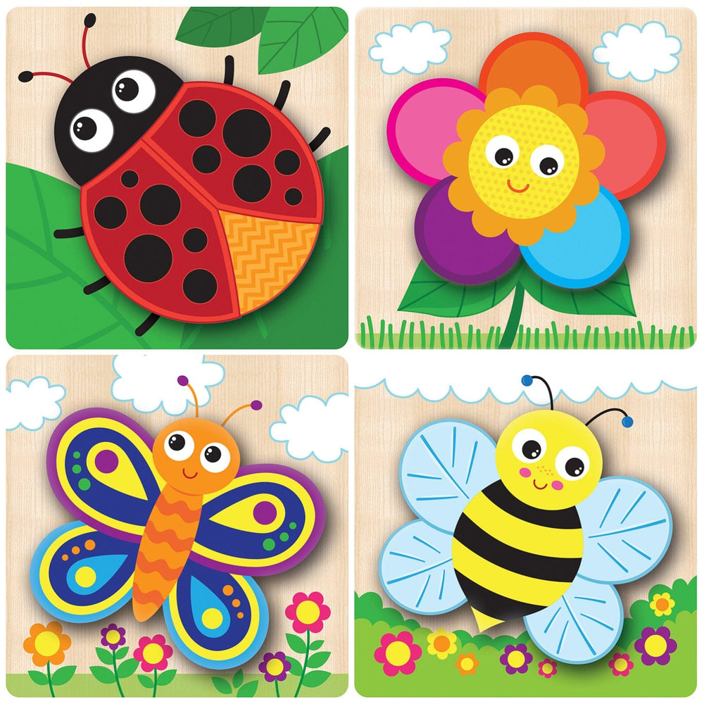 Garden Chunky Wood Puzzles - Kids 4 Pack (ONLINE ORDER ONLY)