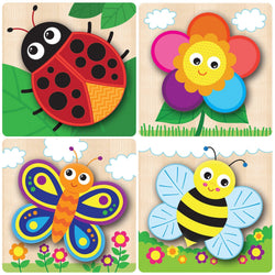 Garden Chunky Wood Puzzles - Kids 4 Pack (ONLINE ORDER ONLY)