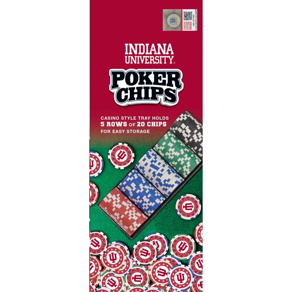 Indiana Hoosiers 100 Piece Poker Chips (ONLINE ORDER ONLY)