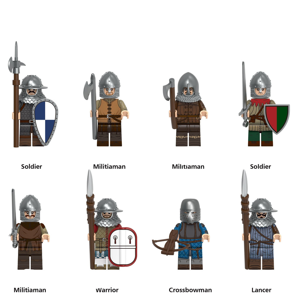 Medieval Warriors Custom Minifigure Set S3 (8-Pack) (ONLINE ORDER ONLY)