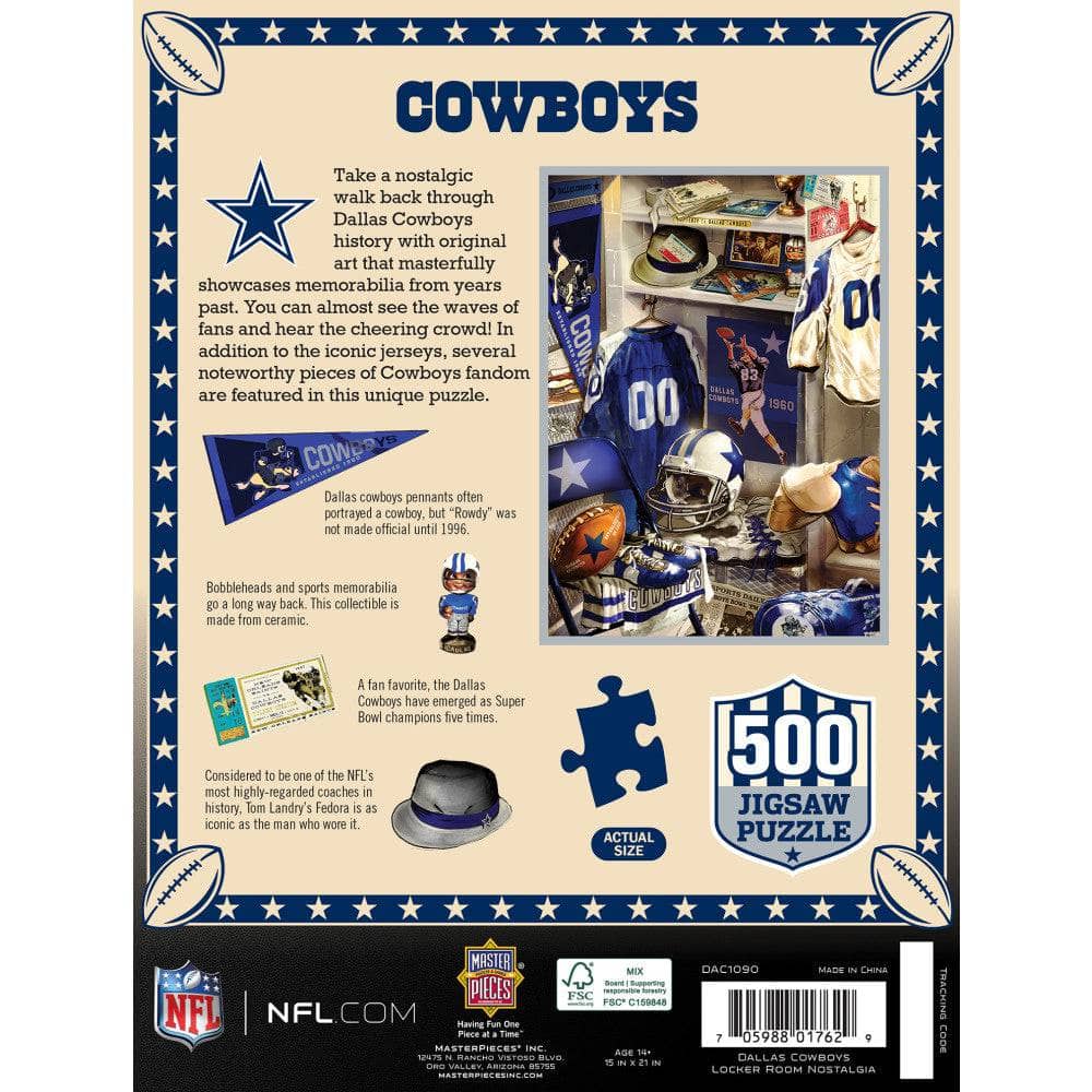Dallas Cowboys - Locker Room 500 Piece Jigsaw Puzzle (ONLINE ORDER ONLY)