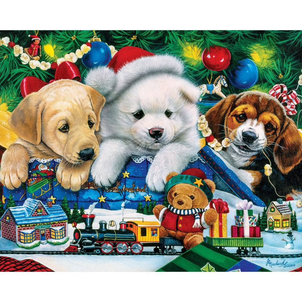 Holiday Puppies & Kitties 4-Pack 100 Piece Jigsaw Puzzles (ONLINE ORDER ONLY)
