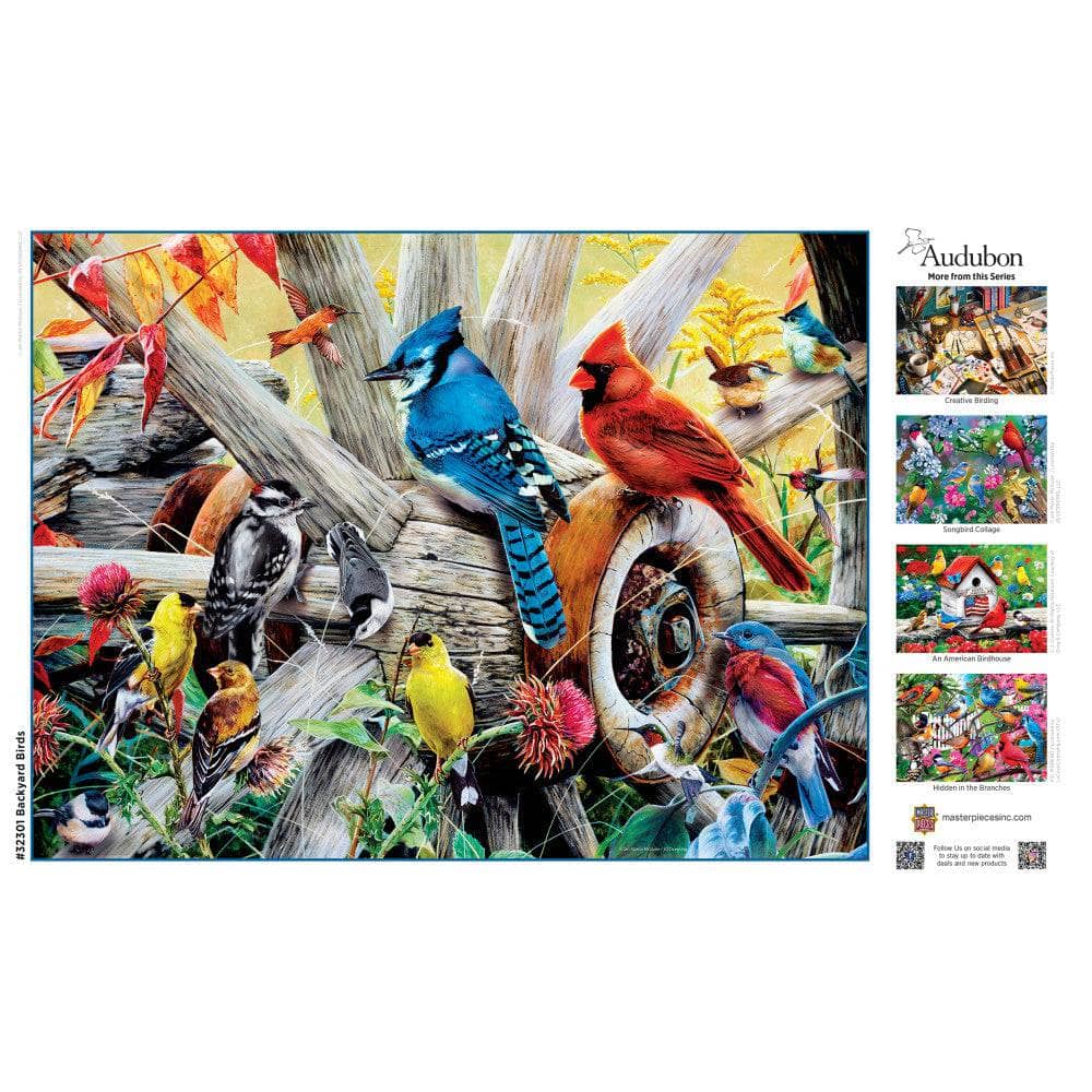 Audubon - Backyard Birds 300 Piece EZ Grip Jigsaw Puzzle (ONLINE ORDER ONLY)