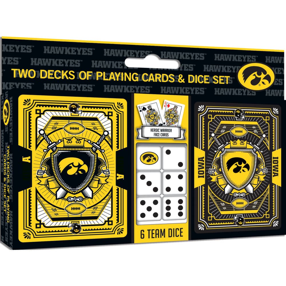 Iowa Hawkeyes - 2-Pack Playing Cards & Dice Set