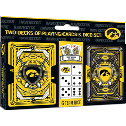 Iowa Hawkeyes - 2-Pack Playing Cards & Dice Set