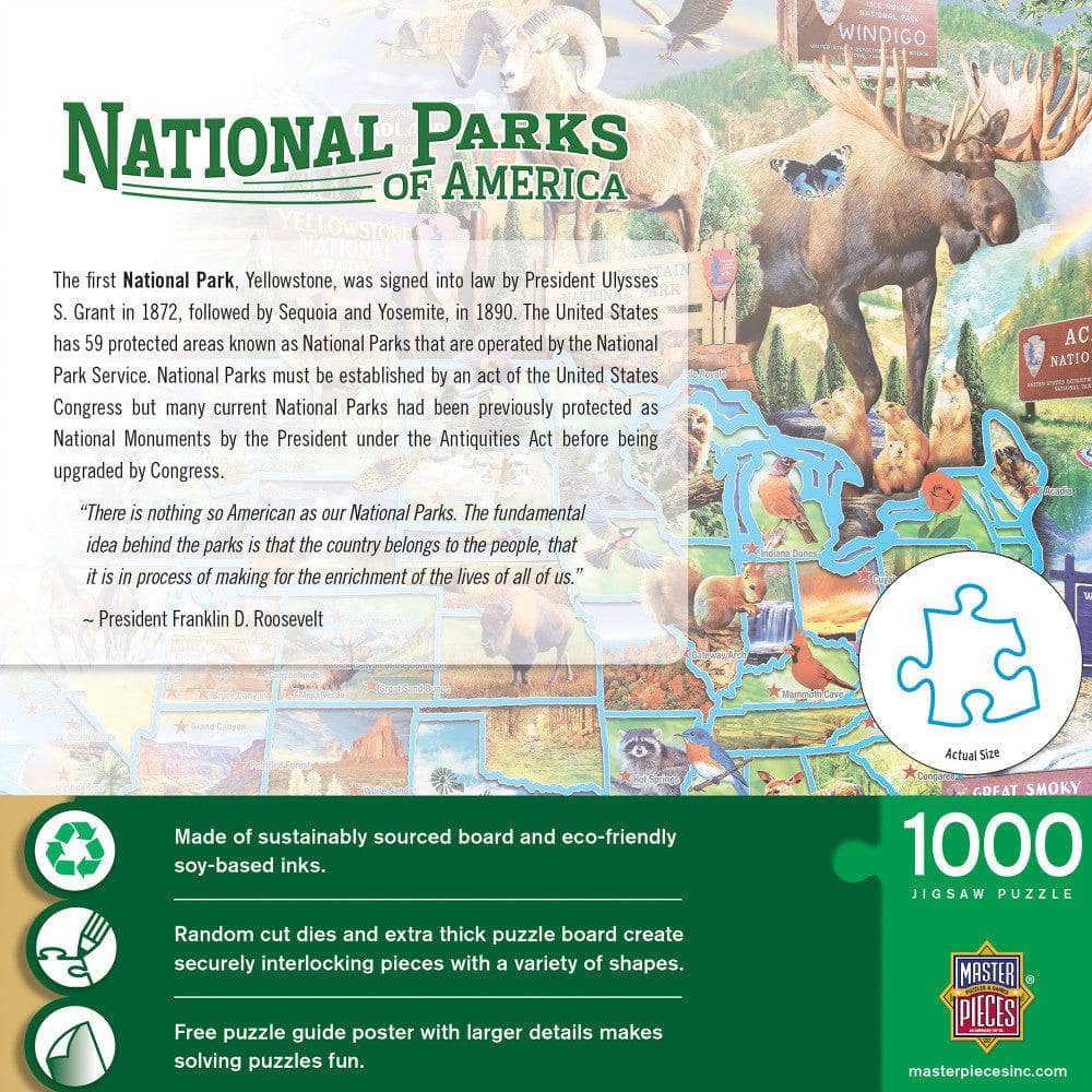 National Parks of America 1000 Piece Jigsaw Puzzle (ONLINE ORDER ONLY)