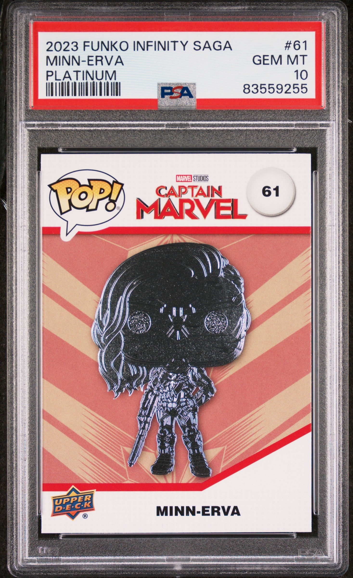 2023 UPPER DECK FUNKO POP MARVEL  MINNERVA PLATINUM #61  PSA 10 (Online Order Only)