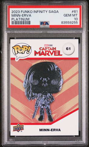 2023 UPPER DECK FUNKO POP MARVEL  MINNERVA PLATINUM #61  PSA 10 (Online Order Only)