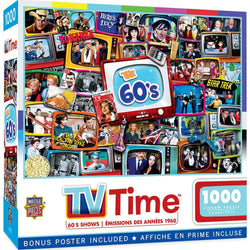 TV Time - 60's Shows 1000 Piece Jigsaw Puzzle (ONLINE ORDER ONLY)