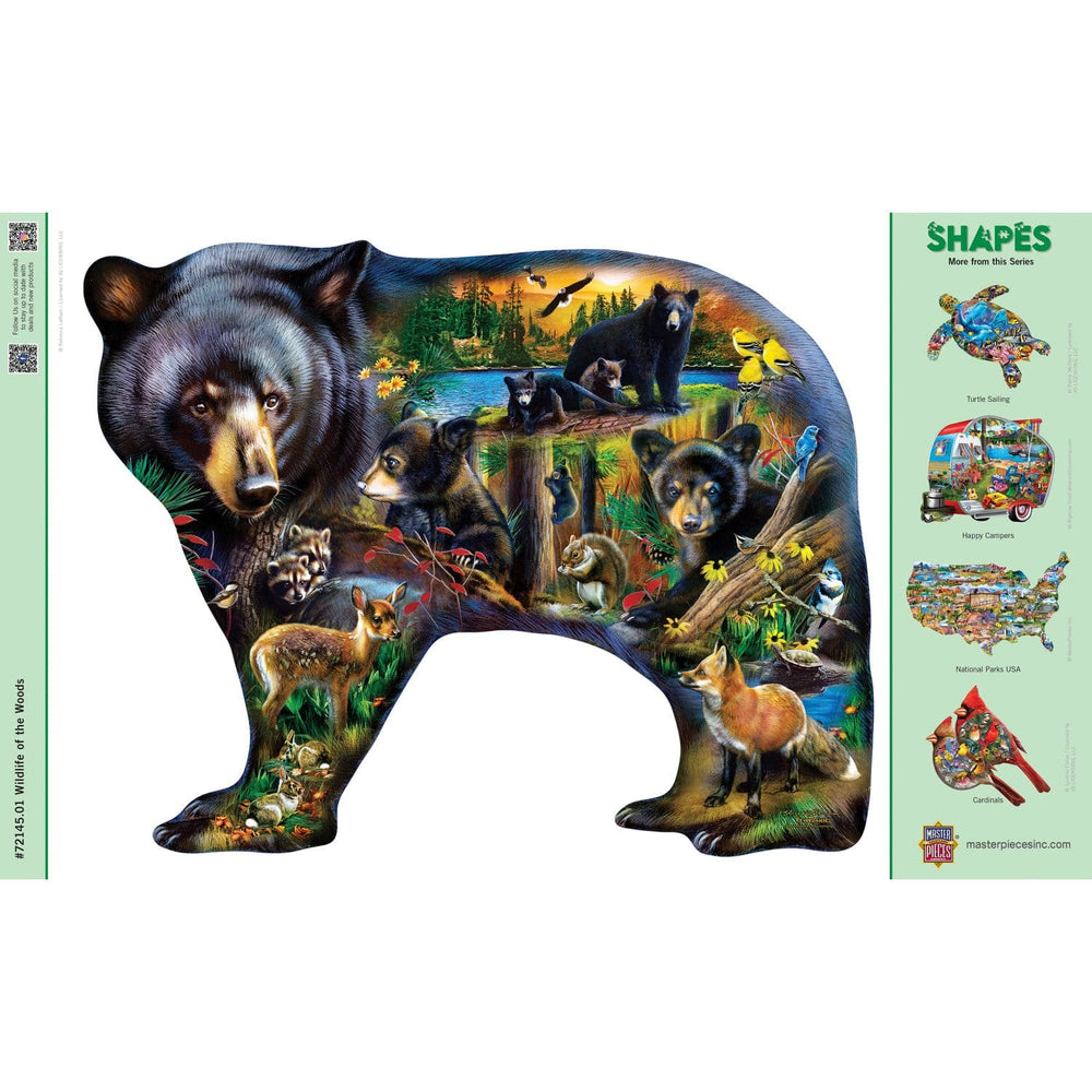 Shapes - Wildlife of the Woods 1000 Piece Shaped Jigsaw Puzzle (ONLINE ORDER ONLY)