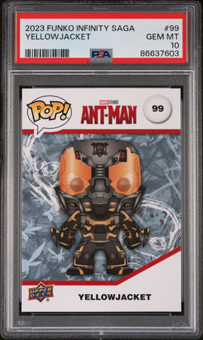 2023 UPPER DECK FUNKO POP MARVEL  YELLOWJACKET  #99  PSA 10 (Online Order Only)