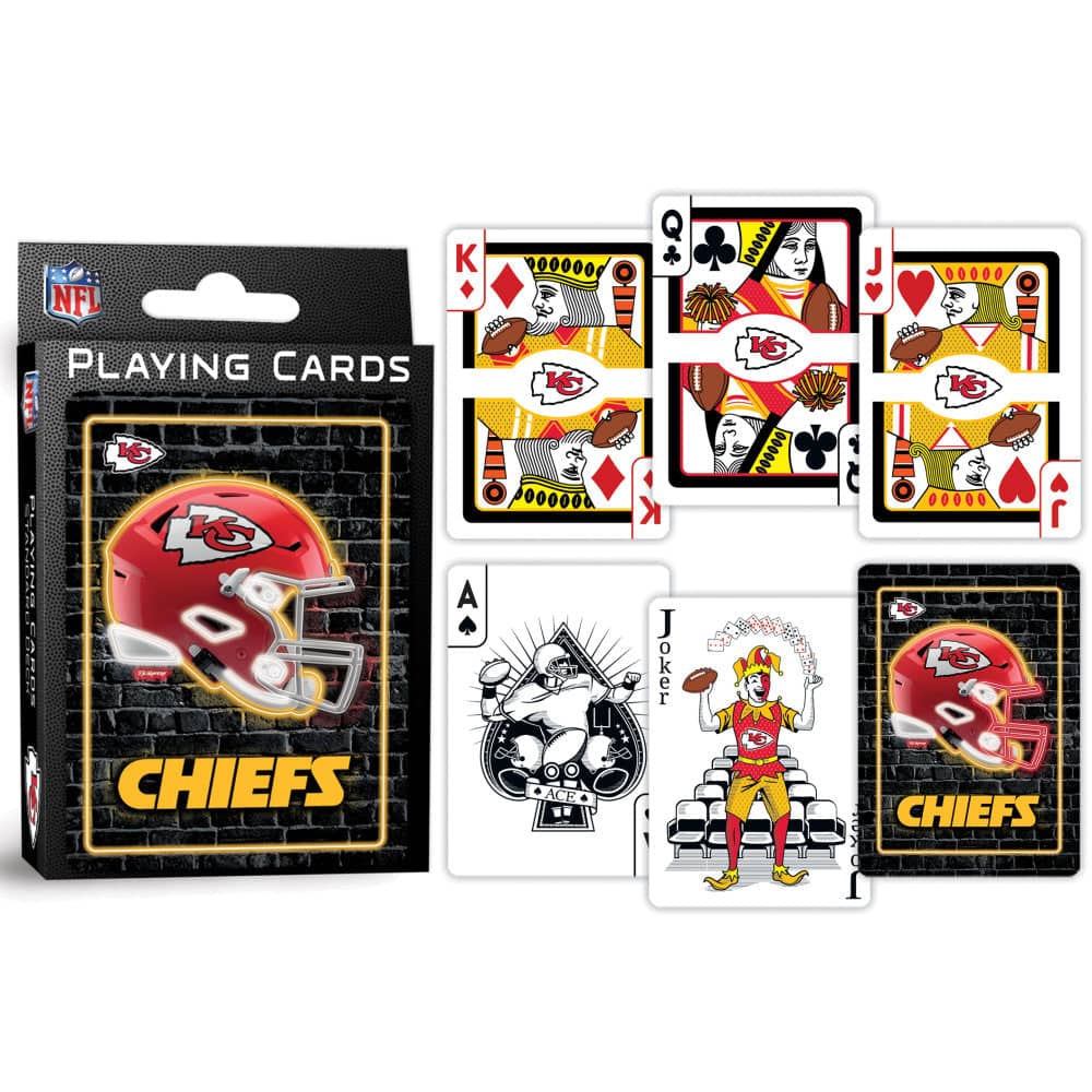 Kansas City Chiefs Neon-Styled Playing Cards - 54 Card Deck (ONLINE ORDER ONLY)