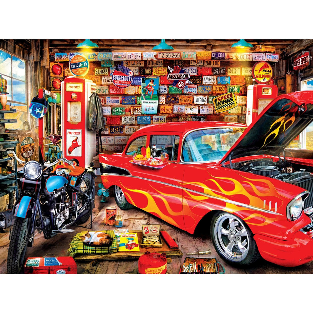 Wheels - Retro Garage 750 Piece Jigsaw Puzzle (ONLINE ORDER ONLY)