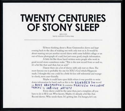 Twenty Centuries Of Stony Sleep [CD]