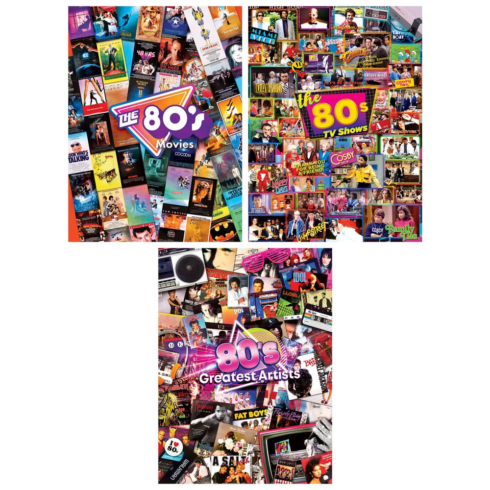 Decades - The 80's 500 Piece Jigsaw Puzzles 3 Pack (ONLINE ORDER ONLY)