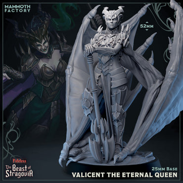 Valicent the Eternal Queen (Female Winged Tiefling Noble) (Online Only)