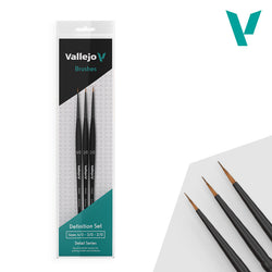 Hobby Brushes: Detail - Synthetic - Definition Set - Sizes 4/0, 3/0 & 2/0 (ONLINE ORDER ONLY)