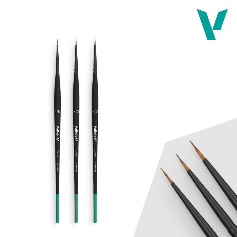 Hobby Brushes: Detail - Synthetic - Definition Set - Sizes 4/0, 3/0 & 2/0 (ONLINE ORDER ONLY)