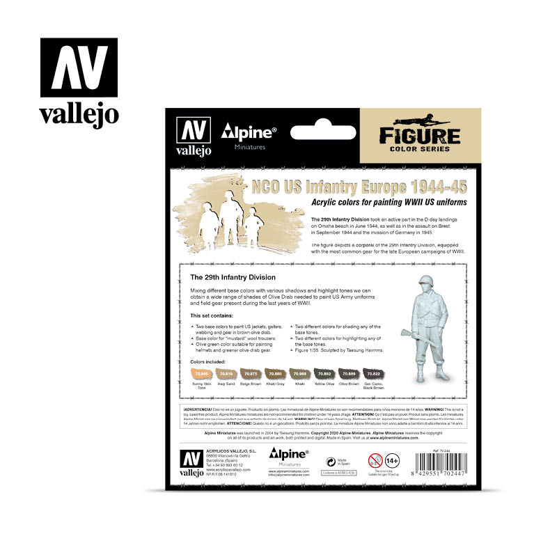 Figure Color Series: NCO US Infantry Europe 1944-45 (ONLINE ORDER ONLY)